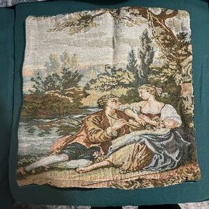 Cushion / Pillow Case with Elegant Pastoral Scene Tapestry
